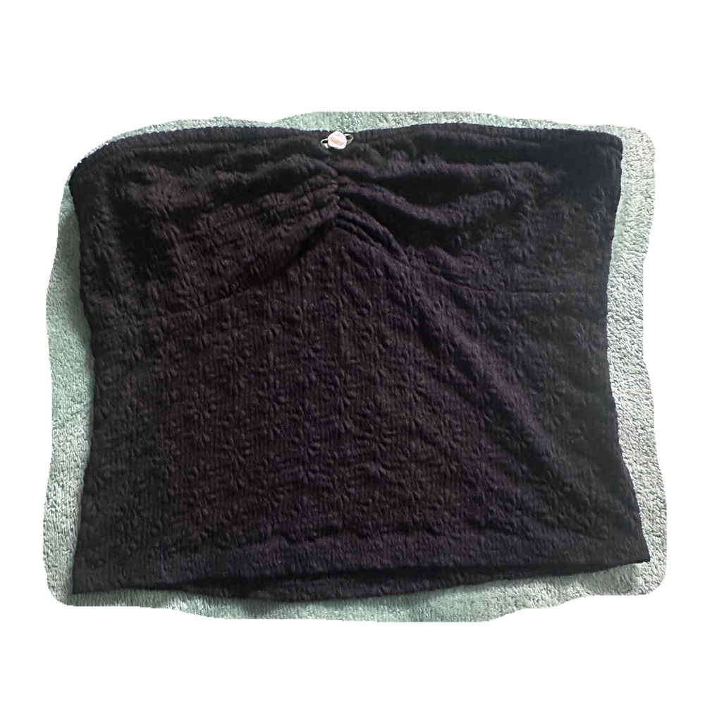 Women's Cropped Tube Top with Bow Detail